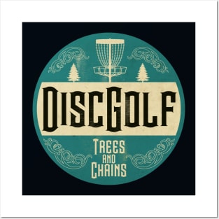 Disc Golf Trees and Chains Day Posters and Art